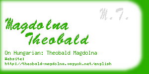 magdolna theobald business card